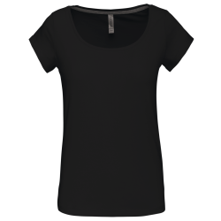 T-shirt col bateau manches...
