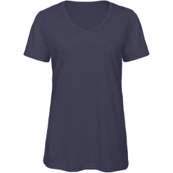 T-shirt Triblend col V Femme