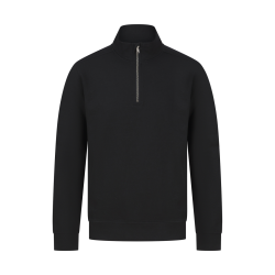 Sweat-shirt col zippé unisexe