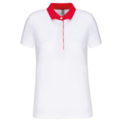 Polo jersey bicolore femme...