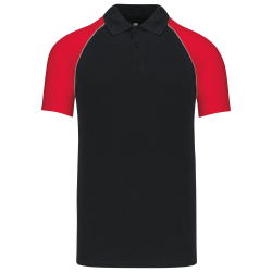 Polo baseball manches courtes