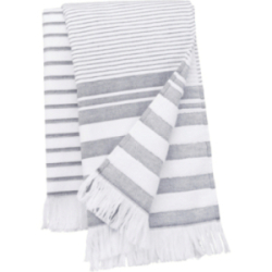 Fouta rayée avec franges...