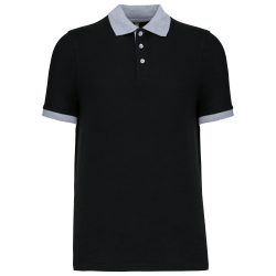 Polo piqué bicolore homme