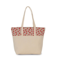 Sac shopping motif pois...