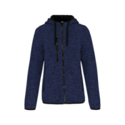 Veste à capuche chinée...