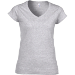 T-shirt femme col v...