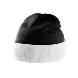 Bonnet bicolore avec revers
