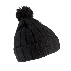 Bonnet à pompon avec revers
