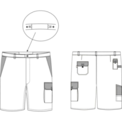 Bermuda dean blanc/gris