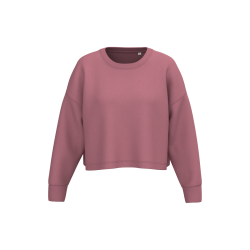 Sweat-shirt crop col rond...