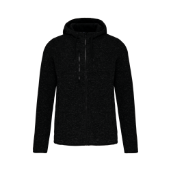 Veste à capuche chinée femme