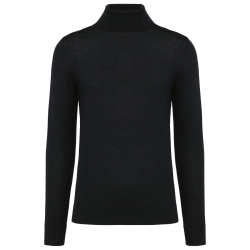 Pull Mérinos col roulé homme