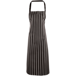 Tablier à bavette rayé