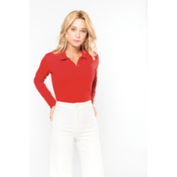 Polo manches longues femme...