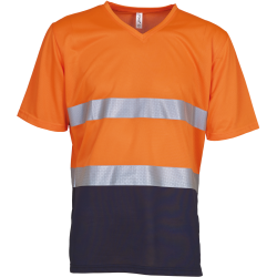 T-shirt col V haute...