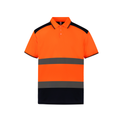 Polo bicolore haute visibilité